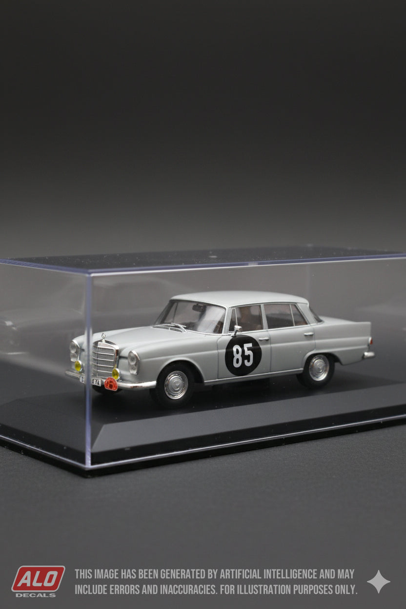 1960 TULPENRALLYE #85 MERCEDES-BENZ 220SE (W111) EUGEN BÖHRINGER/HERMANN SOCHER 1:43 DECALS