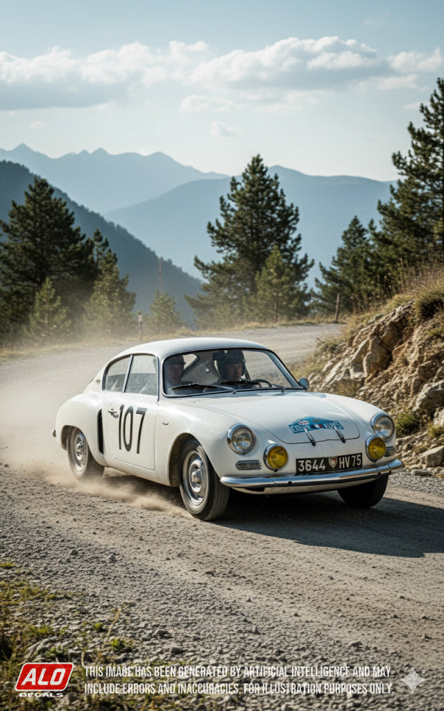 1961 COUPE DES ALPES #107 ALPINE A106 HENRI GREDER/JEAN CHARRON 1:43 DECALS