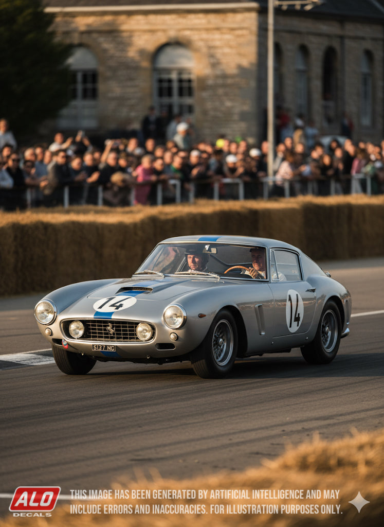 1961 LE MANS 24 HOURS #14 FERRARI 250 GT SWB PIERRE NOBLET/JEAN GUICHET 1:43, 1:24, 1:18 DECALS
