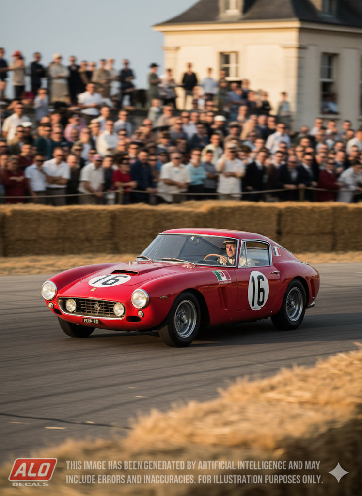 1961 LE MANS 24 HOURS #16 FERRARI 250 GT SWB MAURICE TRINTIGNANT/CARLO MARIA ABATE 1:43, 1:24, 1:18 DECALS