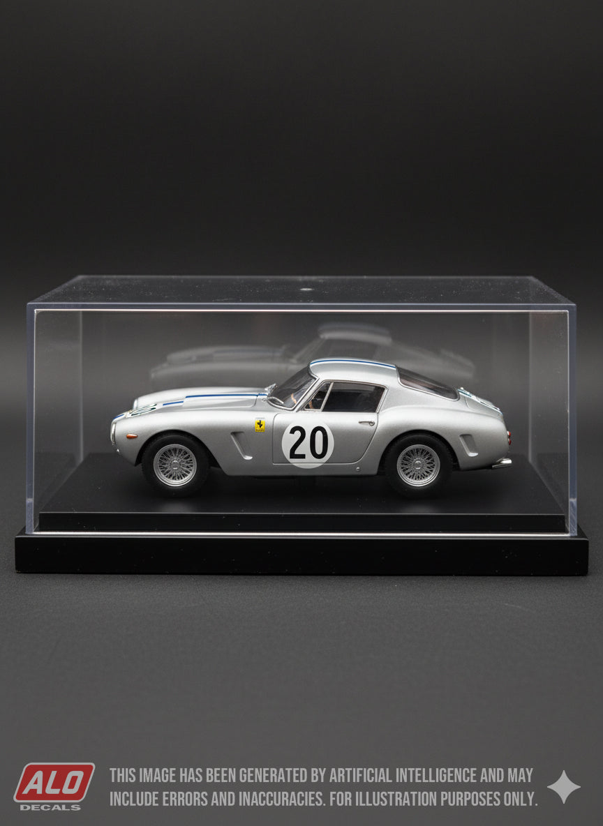 1961 LE MANS 24 HOURS #20 FERRARI 250 GT SWB BOB GROSSMAN/ANDRE PILETTE 1:43, 1:24, 1:18 DECALS