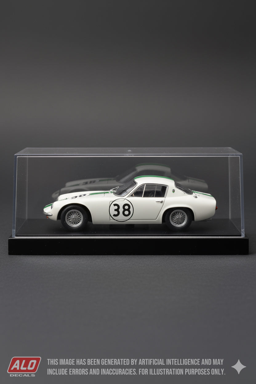 1961 LE MANS 24 HOURS #38 LOTUS ELITE BILL ALLEN/TREVOR TAYLOR 1:43 DECALS