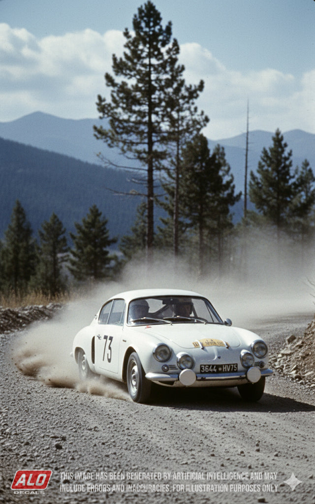 1961 LIEGE-SOFIA-LIEGE (MARATHON DE LA ROUTE) #73 ALPINE A106 HENRI GREDER/JACQUES GREDER 1:43 DECALS