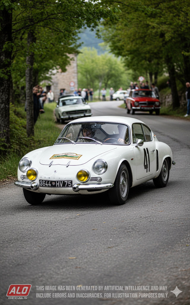 1961 LYON-CHARBONNIERES RALLY #41 ALPINE A106 HENRI GREDER/JEAN CHARRON 1:43 DECALS
