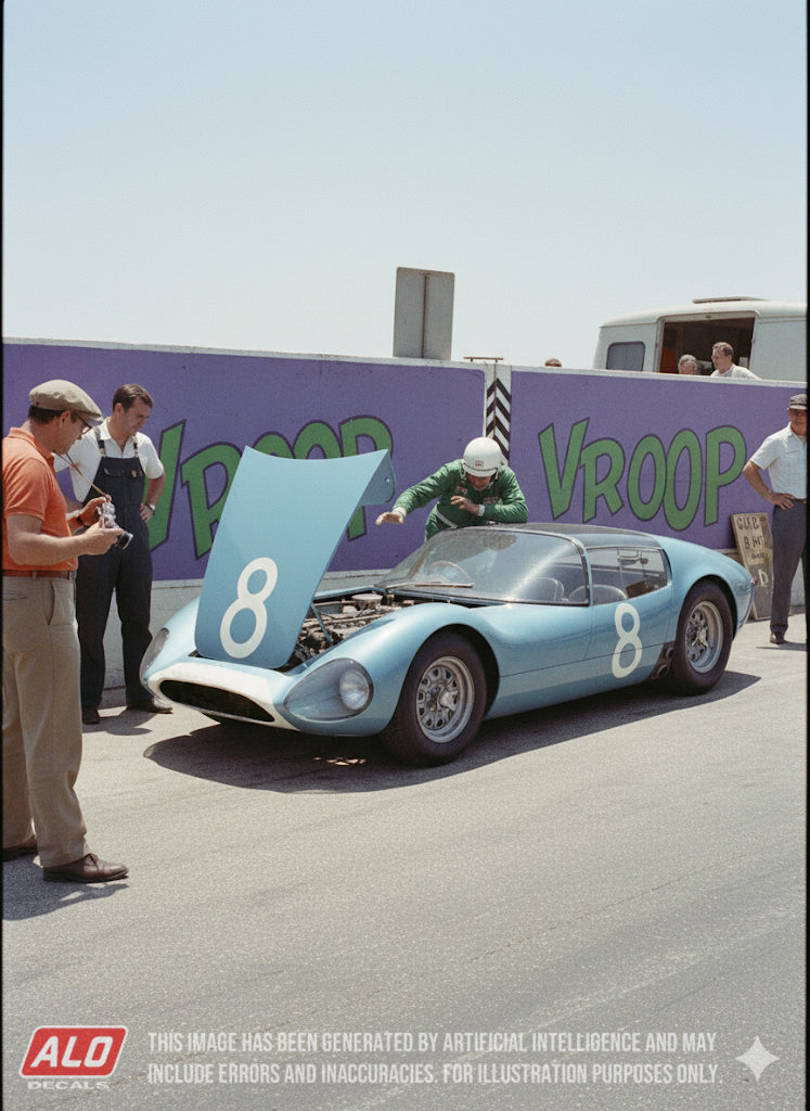 1961 TEXAS GP #8 VAILLANTE VS61 LE MANS STEVE WARSON 1:43 DECALS