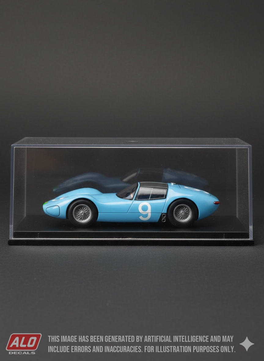 1961 TEXAS GP #9 VAILLANTE VS61 LE MANS BILL RIX 1:43 DECALS