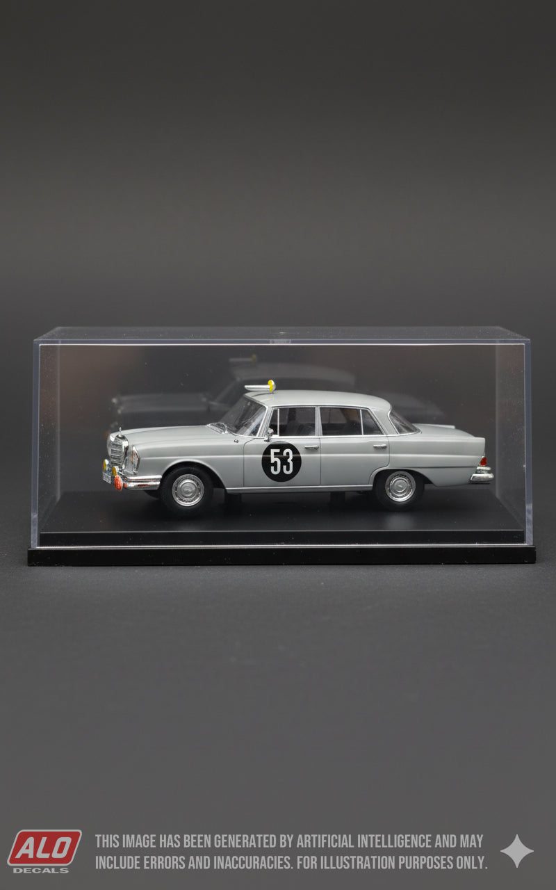 1961 TULPENRALLYE #53 MERCEDES-BENZ 220SE (W111) EUGEN BÖHRINGER/HERMANN SOCHER 1:43 DECALS