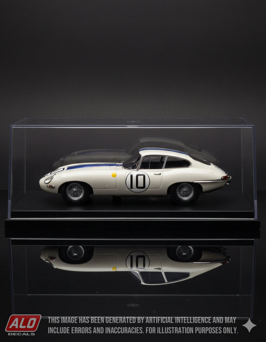 1962 LE MANS 24 HOURS #10 JAGUAR E-TYPE BRIGGS CUNNINGHAM/ROY SALVADORI 1:43 DECALS