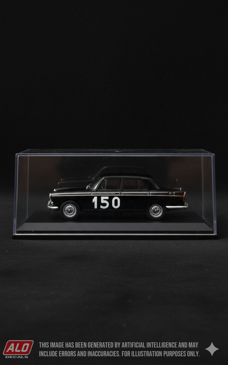 1962 MONTE CARLO RALLY #150 PEUGEOT 404 FERNAND SCHLIGLER/MARCEL SALOMON 1:43 DECALS