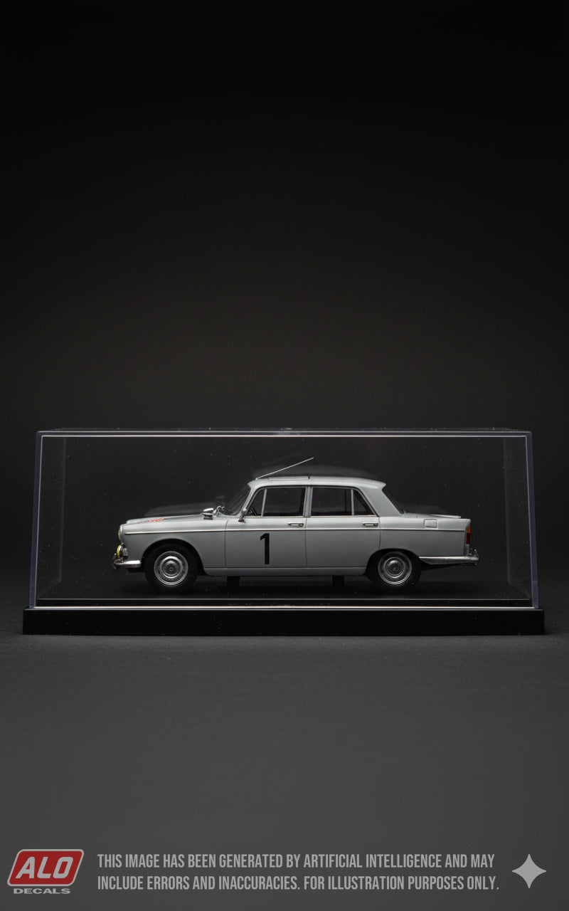1962 MONTE CARLO RALLY #1 PEUGEOT 404 EDOUARD MONNOYER/JACKIE MONNOYER 1:43 DECALS