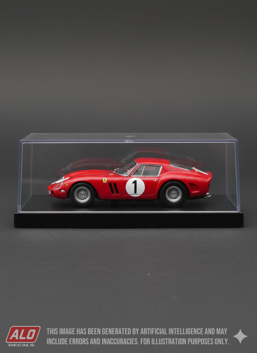 1962 PARIS 1000 KMS #1 FERRARI 250 GTO PEDRO RODRIGUEZ/RICARDO RODRIGUEZ 1:43, 1:24, 1:18, 1:8 DECALS