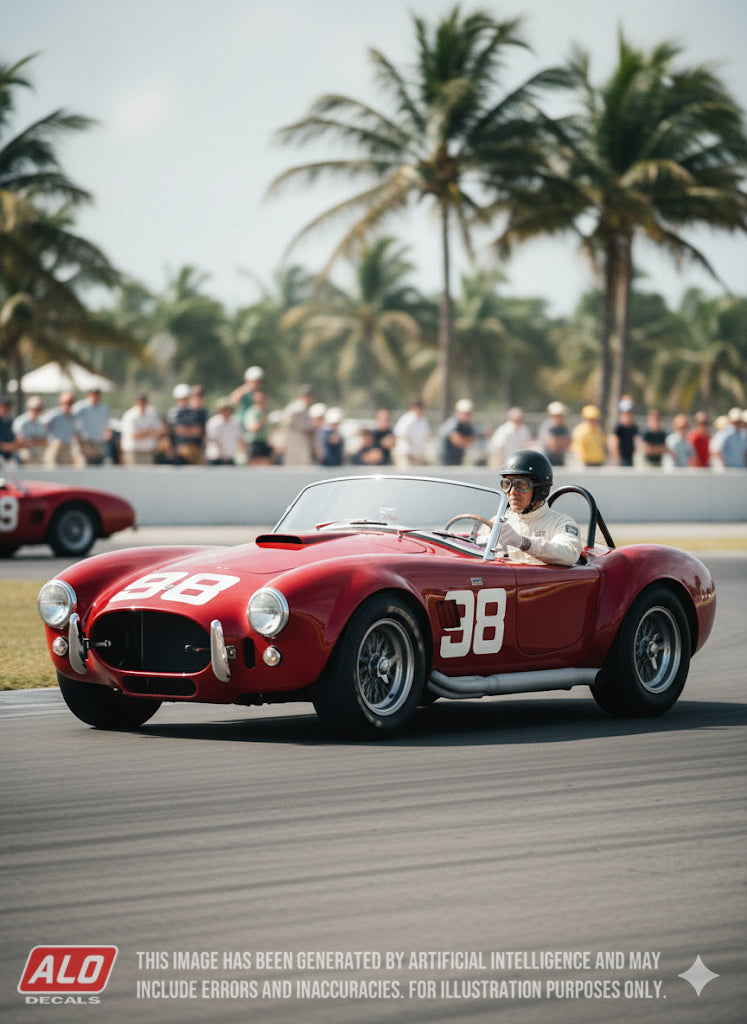 1962 NASSAU TOURIST TROPHY #98 AC SHELBY COBRA BILL KRAUSE 1:43 DECALS