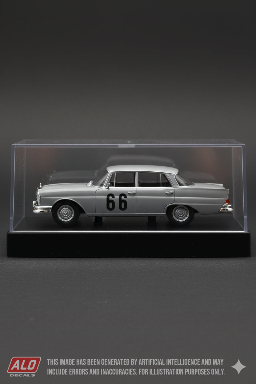 1962 RAJD POLSKI #66 MERCEDES-BENZ 220SE (W111) EUGEN BÖHRINGER/PETER LANG 1:43 DECALS