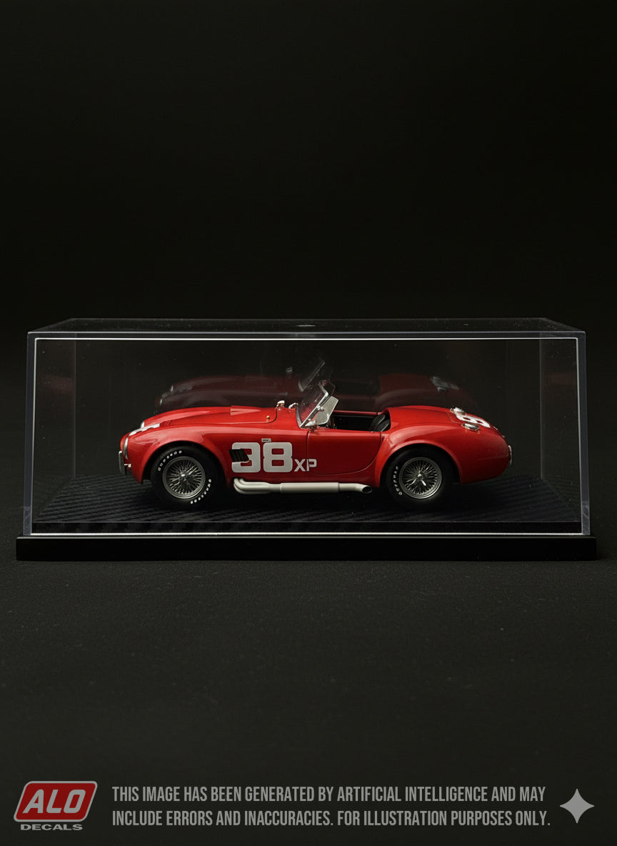 1962 RIVERSIDE 3 HOURS #98 AC SHELBY COBRA BILL KRAUSE 1:43, 1:24 DECALS
