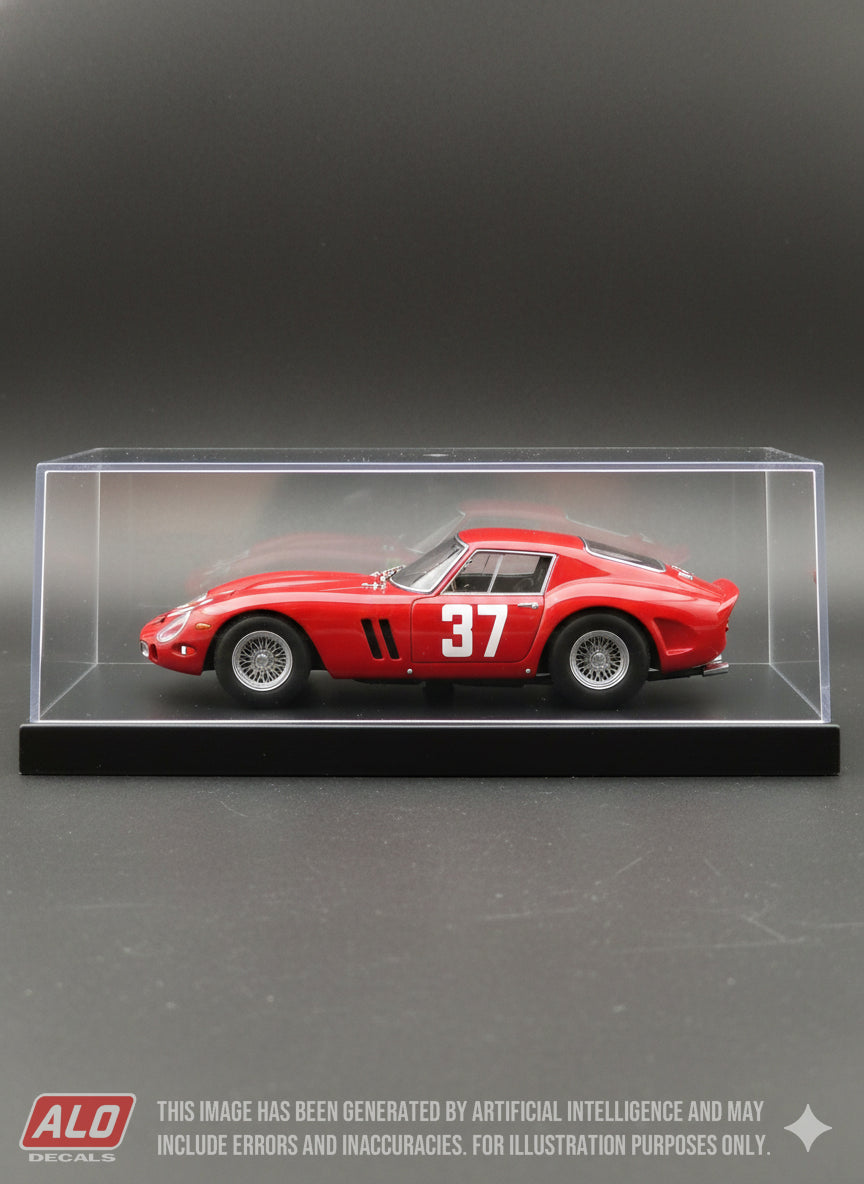 1963 COPPA INTER-EUROPA, MONZA #37 FERRARI 250 GTO EGIDIO NICOLOSI 1:43, 1:24, 1:18 DECALS