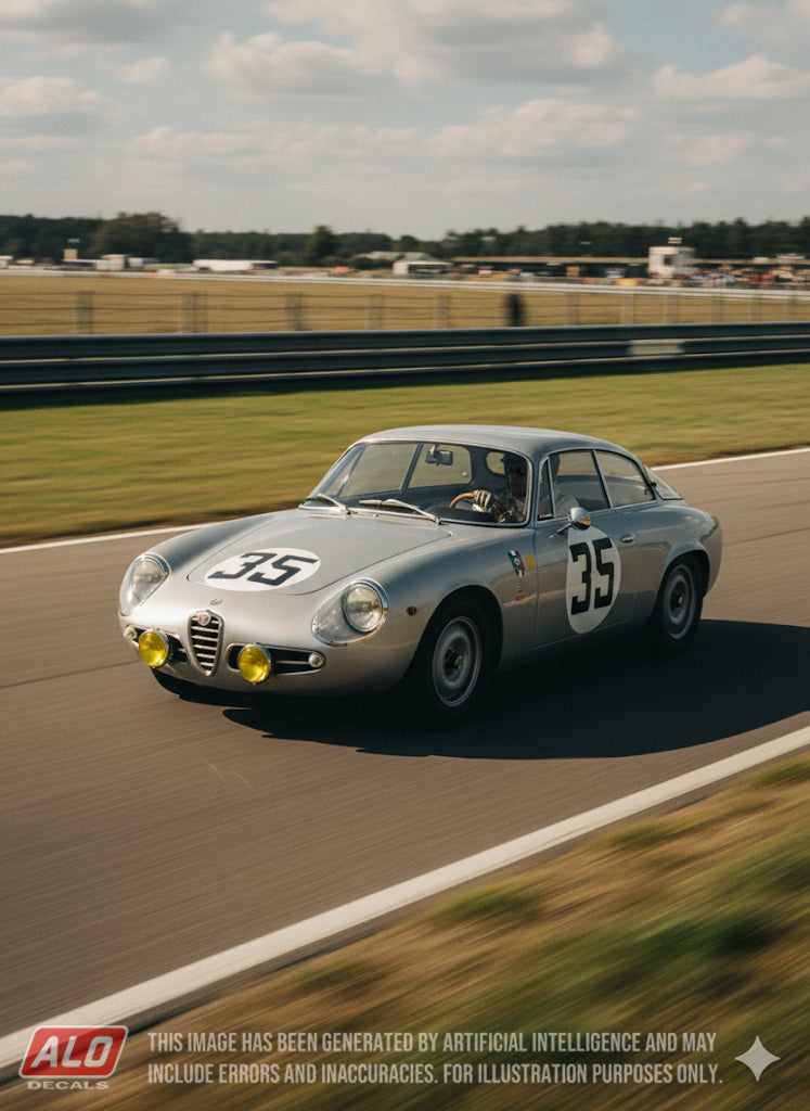 1963 LE MANS 24 HOURS #35 ALFA ROMEO GIULIETTA SZ GIAMPIERO BISCALDI/"KIM" 1:43 DECALS
