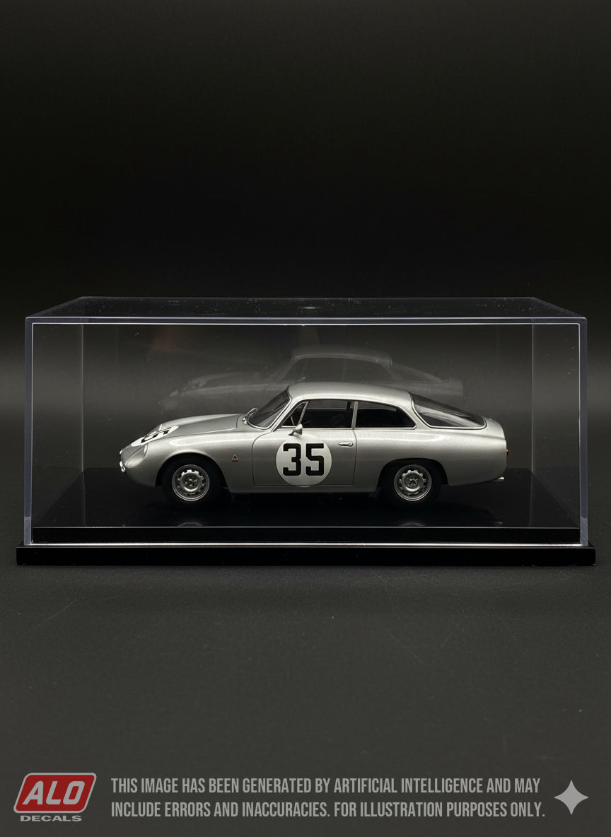 1963 LE MANS 24 HOURS #35 ALFA ROMEO GIULIETTA SZ GIAMPIERO BISCALDI/"KIM" 1:43 DECALS