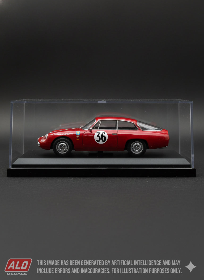 1963 LE MANS 24 HOURS #36 ALFA ROMEO GIULIETTA SZ KARL FOITEK/ARMAND SCHÄFER 1:43 DECALS