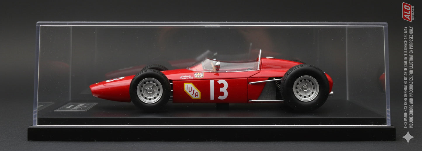 1963 MEXICAN GP #13 BRM P578 MOISES SOLANA 1:43, 1:24 DECALS