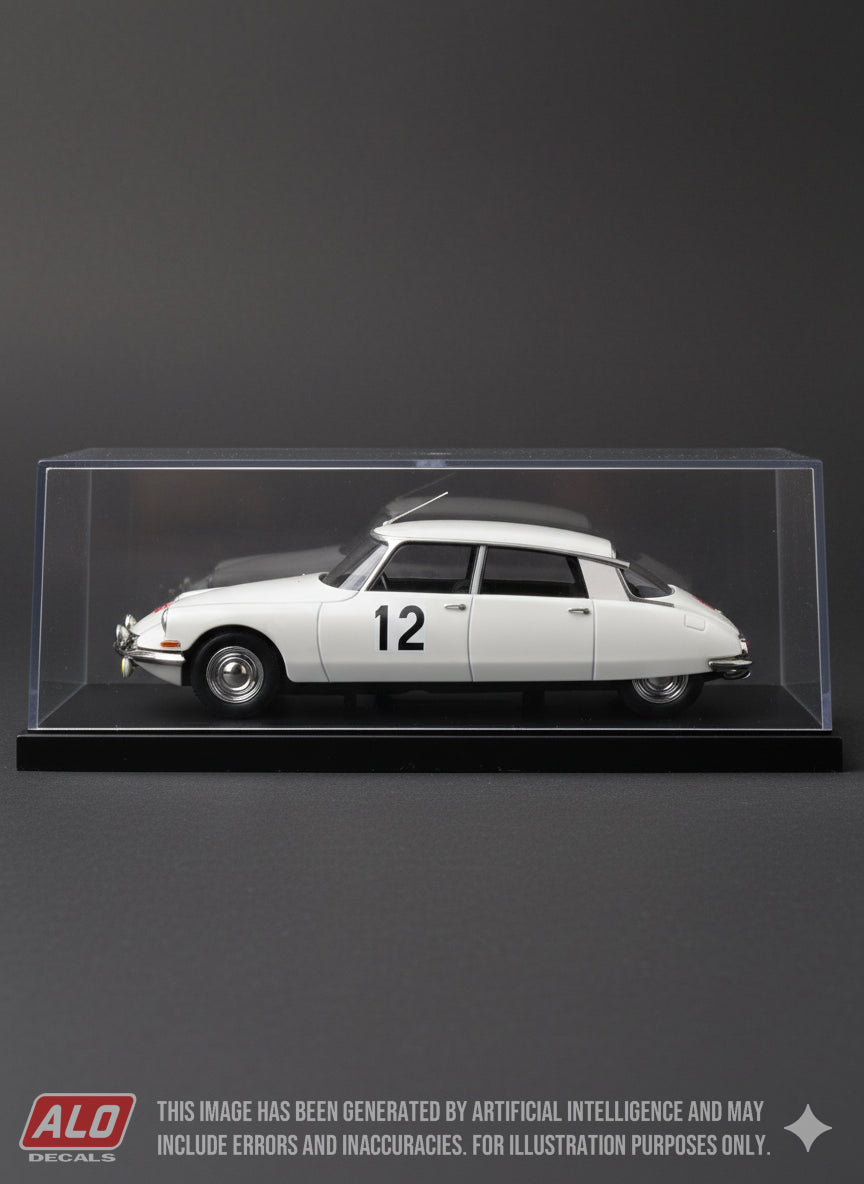 1963 MONTE CARLO RALLY #12 CITROËN DS PAUL COLTELLONI/CLAUDE BOBROWSKI 1:43 DECALS