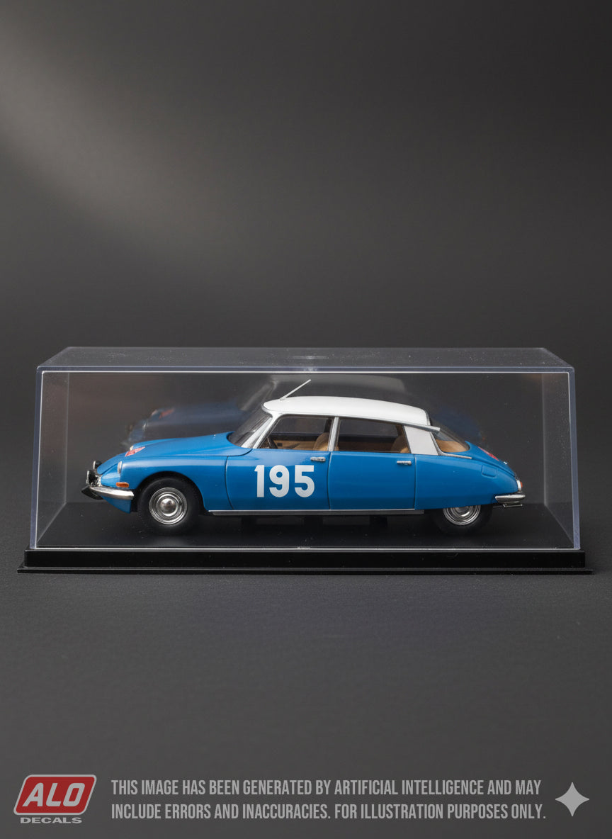 1963 MONTE CARLO RALLY #195 CITROËN DS BOB NEYRET/JACQUES TERRAMORSI 1:43 DECALS