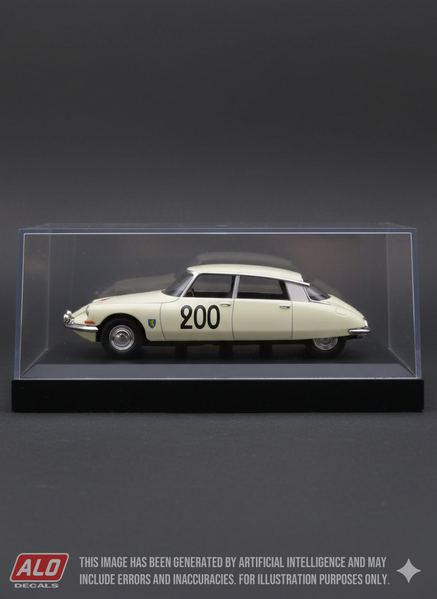 1963 MONTE CARLO RALLY #200 CITROËN DS ANDRE ODE/R. PELISSON 1:43 DECALS