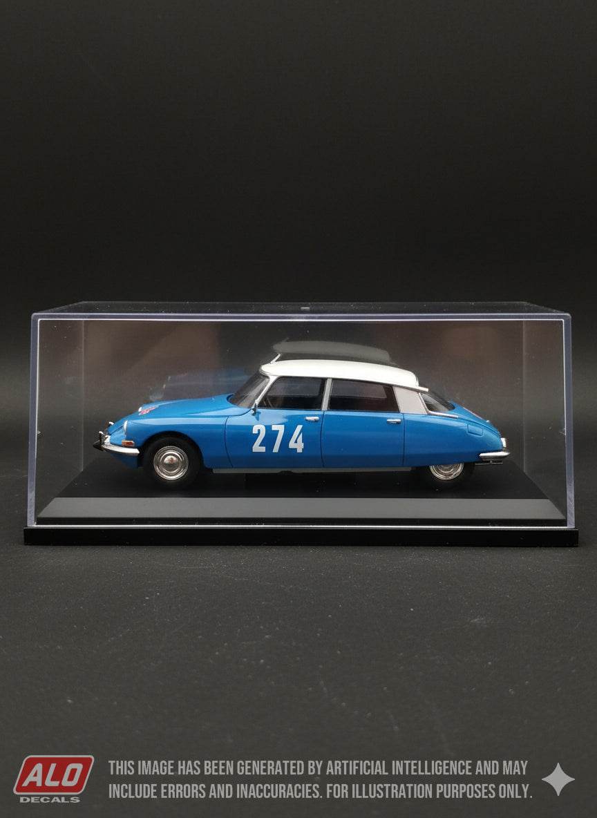 1963 MONTE CARLO RALLY #274 CITROËN DS ROGER DE LAGENESTE/CARL DU GENESTOUX 1:43 DECALS