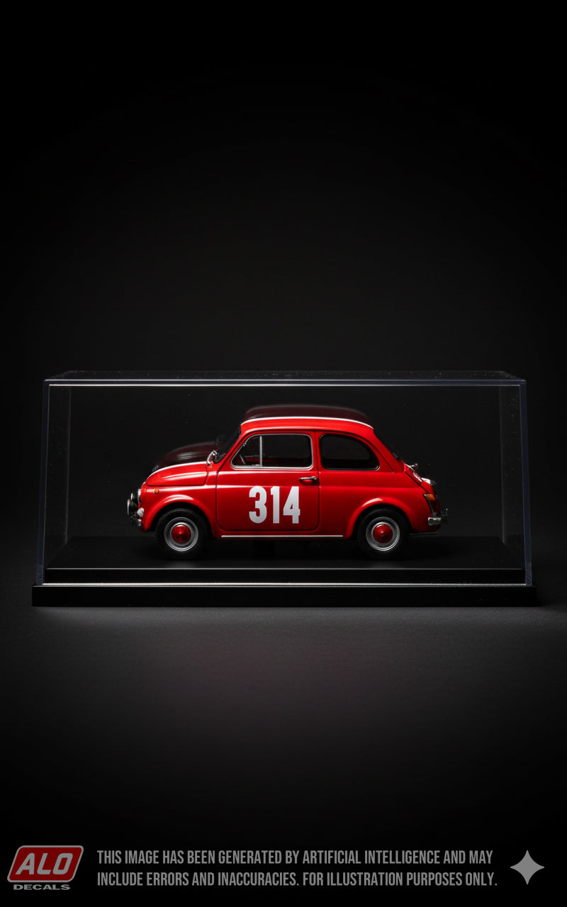 1963 MONTE CARLO RALLY #314 STEYR-PUCH 650 WALTER ROSER/HORST FRENER 1:43 DECALS