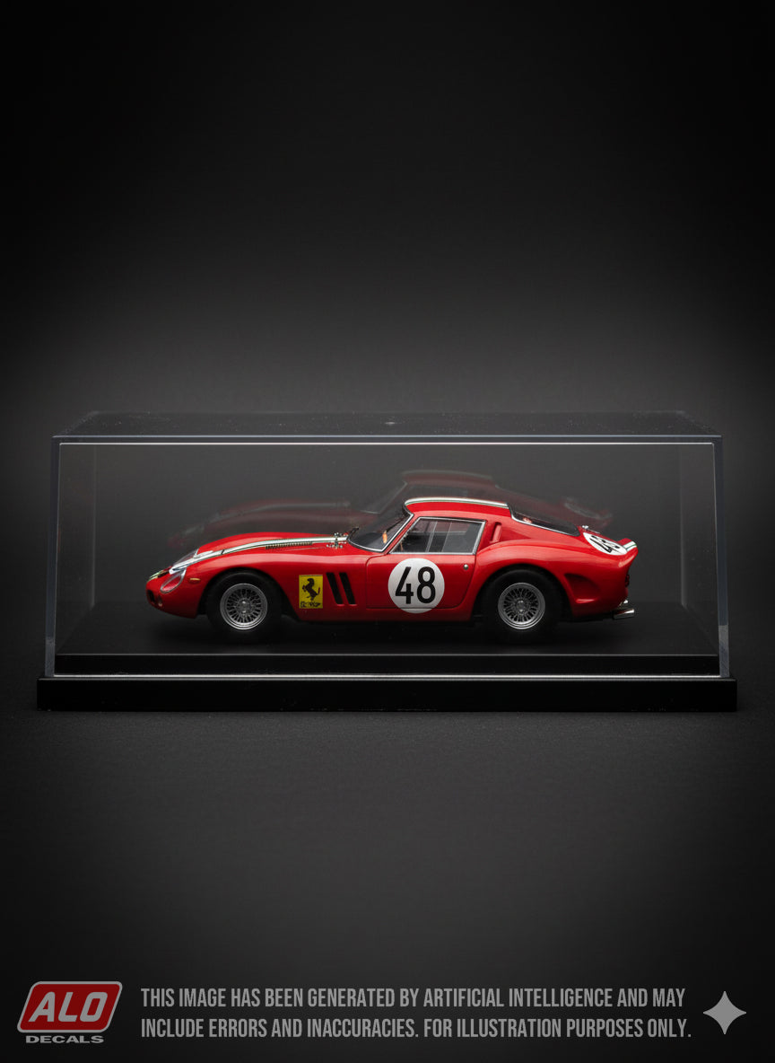 1963 NÜRBURGRING 1000 KMS #48 FERRARI 250 GTO KALMAN VON CSAZY/KARL FOITEK 1:43, 1:24, 1:18 DECALS