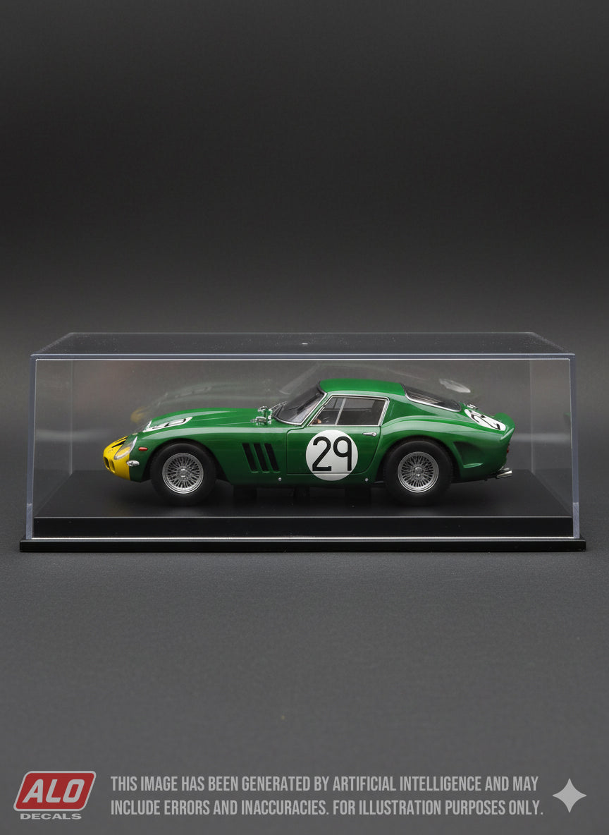 1963 PENSACOLA USRRC #29 FERRARI 250 GTO ED CANTRELL/BILL CANTRELL 1:43, 1:18 DECALS