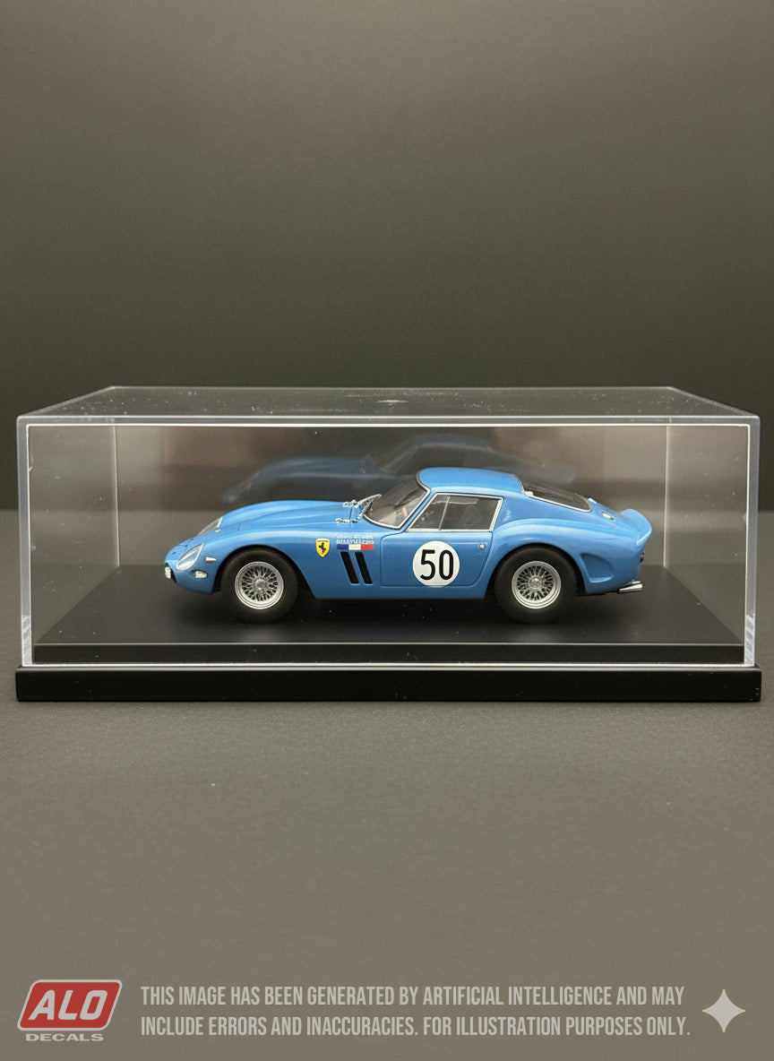 1964 ALBI #50 FERRARI 250 GTO SYLVAIN GARANT 1:43, 1:24, 1:18 DECALS