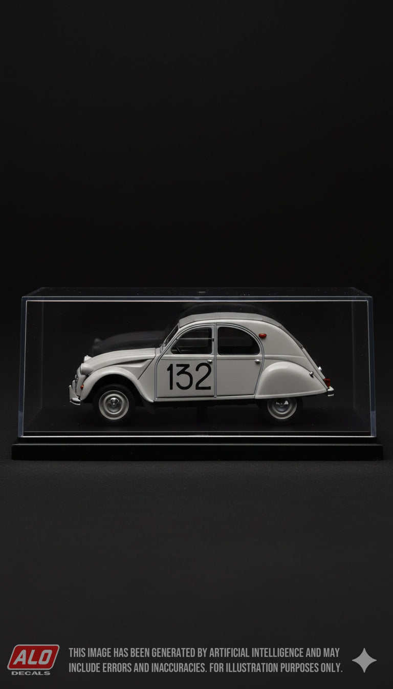 1964 FLANDRE-HAINAUT RALLY #132 CITROËN 2CV ANNIE WAMBERGUE/CLAUDE DELCOUR 1:43 DECALS