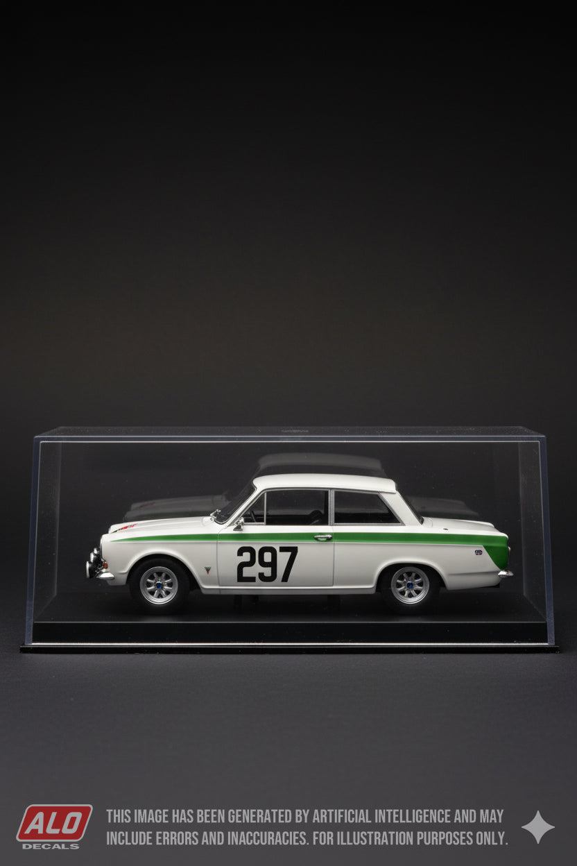 1964 MONTE CARLO RALLY #297 FORD CORTINA MAURICE MARTIN/GUY MARTIN 1:43 DECALS