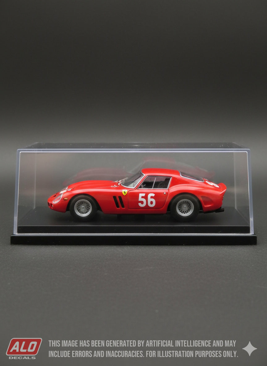 1964 PORTUGUESE GP #56 FERRARI 250 GTO CHRIS KERRISON 1:43, 1:18 DECALS