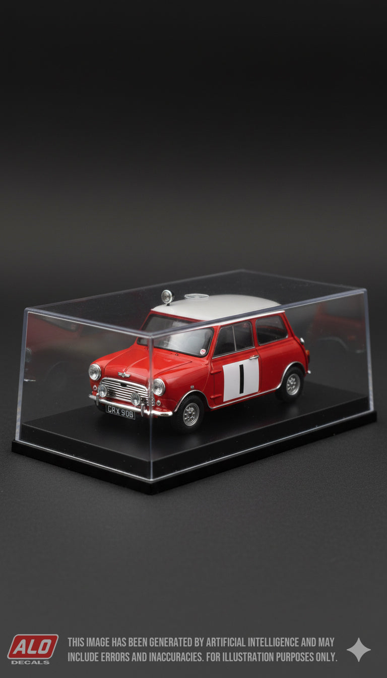 1964 RAC RALLY #1 BMC MINI PADDY HOPKIRK/HENRY LIDDON 1:43 DECALS
