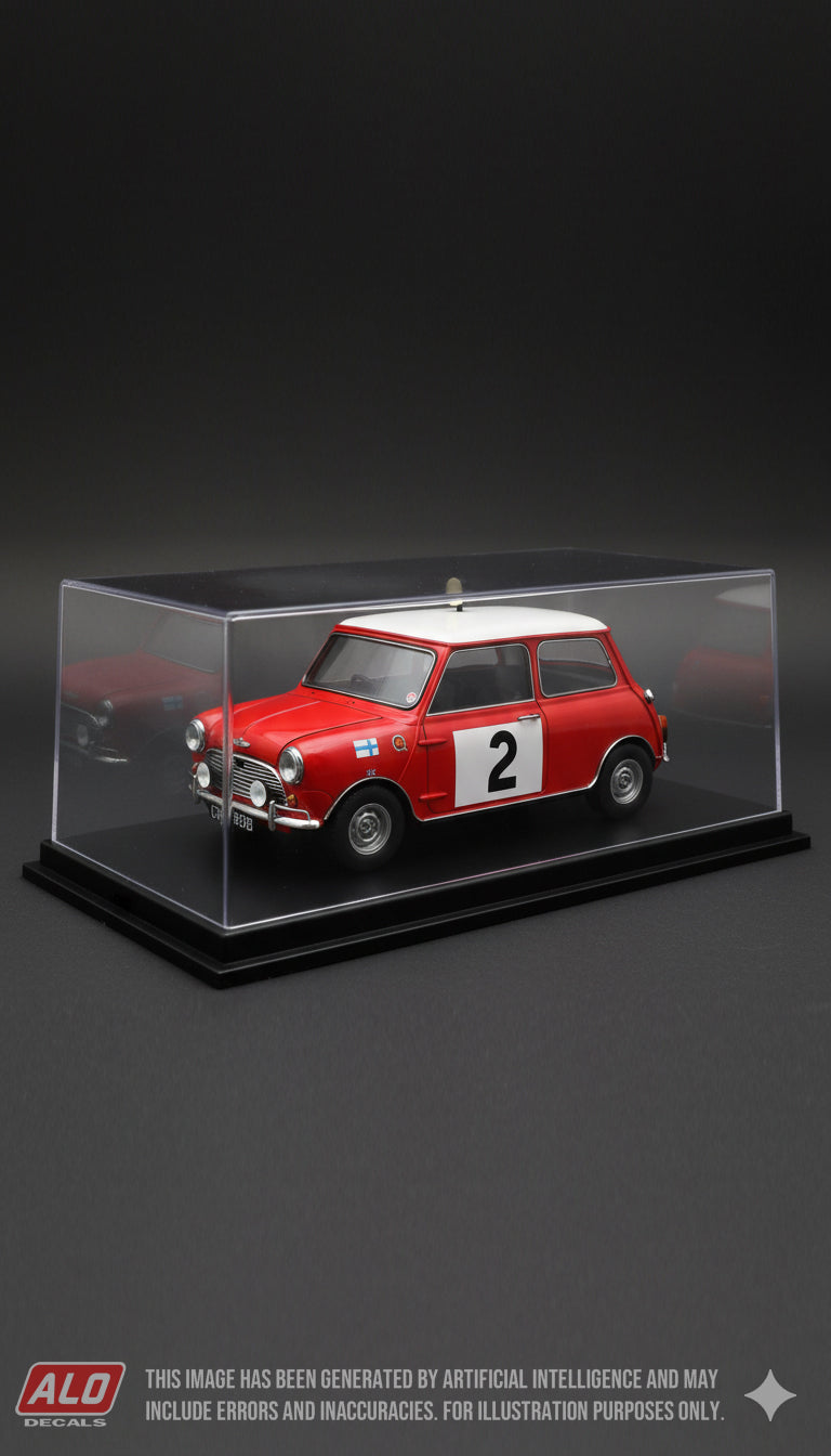 1964 RAC RALLY #2 BMC MINI RAUNO AALTONEN/TONY AMBROSE 1:43 DECALS