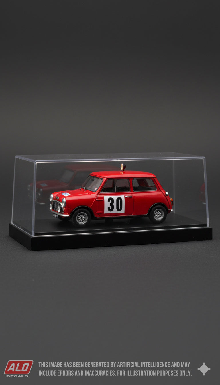 1964 RAC RALLY #30 BMC MINI PETER MOON/BRIAN CULCHETH 1:43 DECALS