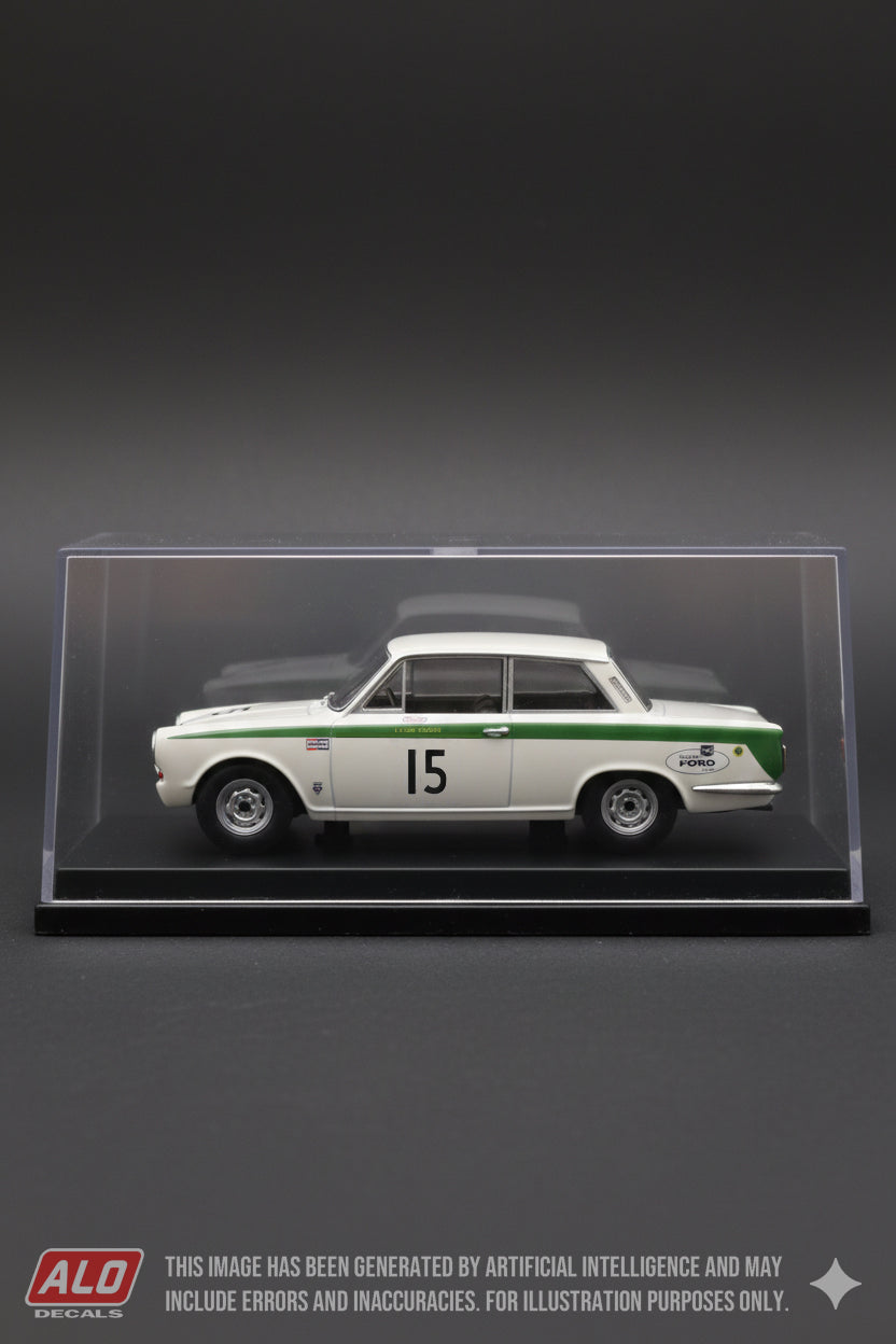 1964 SEBRING 3 HOURS #15 FORD CORTINA JIM CLARK 1:43 DECALS