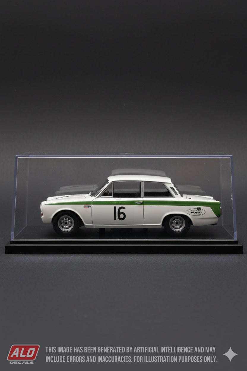 1964 SEBRING 3 HOURS #16 FORD CORTINA DAN GURNEY 1:43 DECALS
