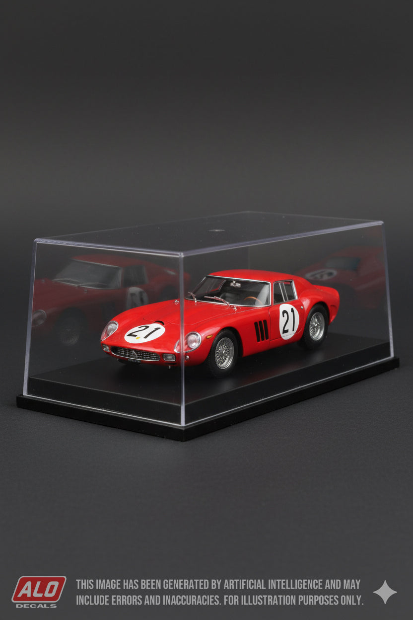 1964 SPA 500 KMS #21 FERRARI 250 GTO/64 JEAN GUICHET 1:43, 1:18 DECALS