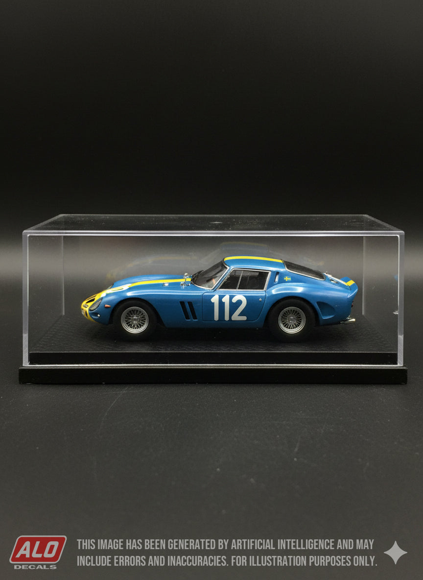 1964 TARGA FLORIO #112 FERRARI 250 GTO ULF NORINDER/PICKO TROBERG 1:43, 1:24, 1:18 DECALS
