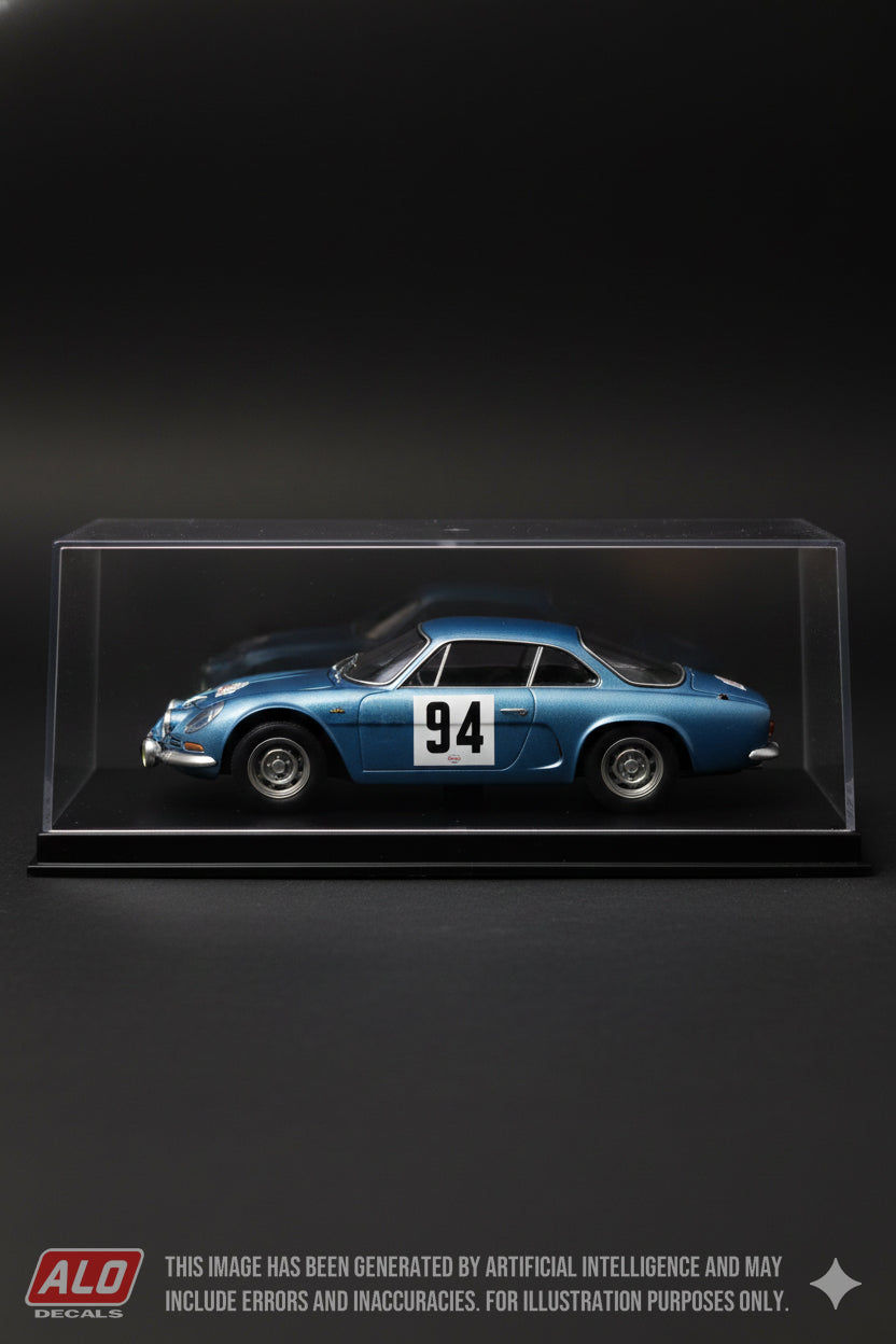 1965 CRITERIUM DES CEVENNES #94 ALPINE A110 JEAN-PIERRE HANRIOUD/JEAN-CLAUDE PERAY 1:43 DECALS