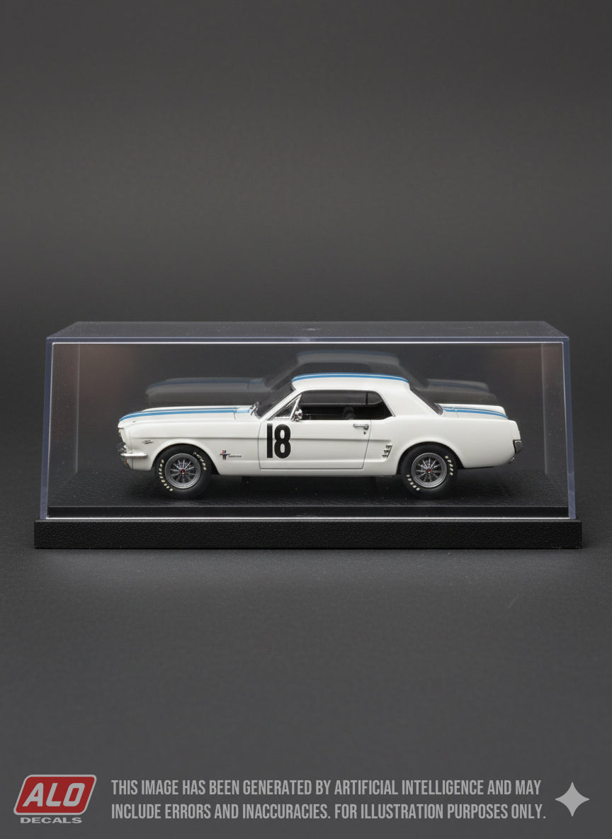 1965 COUPES DE TERLAEMEN #18 FORD MUSTANG JACKY ICKX 1:43 DECALS