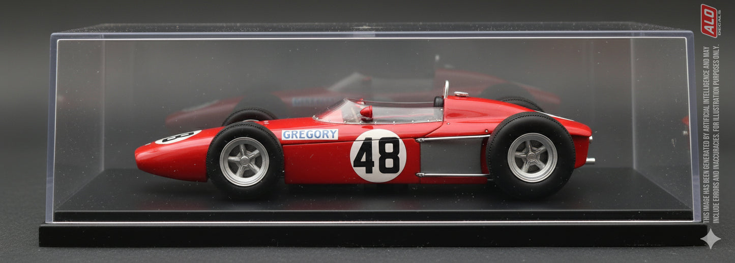 1965 ITALIAN GP #48 BRM P578 MASTEN GREGORY 1:43 DECALS