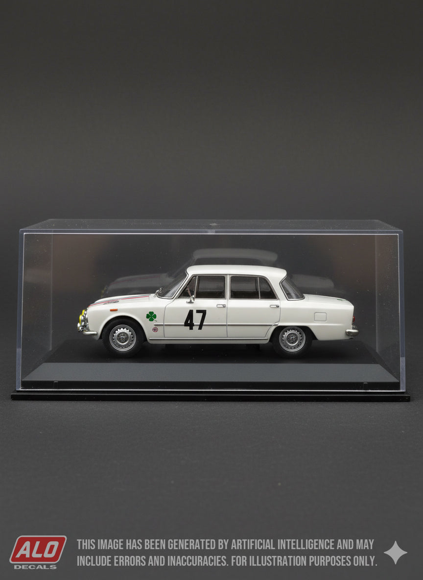 1965 LORRAINE RALLY #47 ALFA ROMEO GIULIA FERNAND MASOERO/JEAN-LUC MAURIN 1:43 DECALS