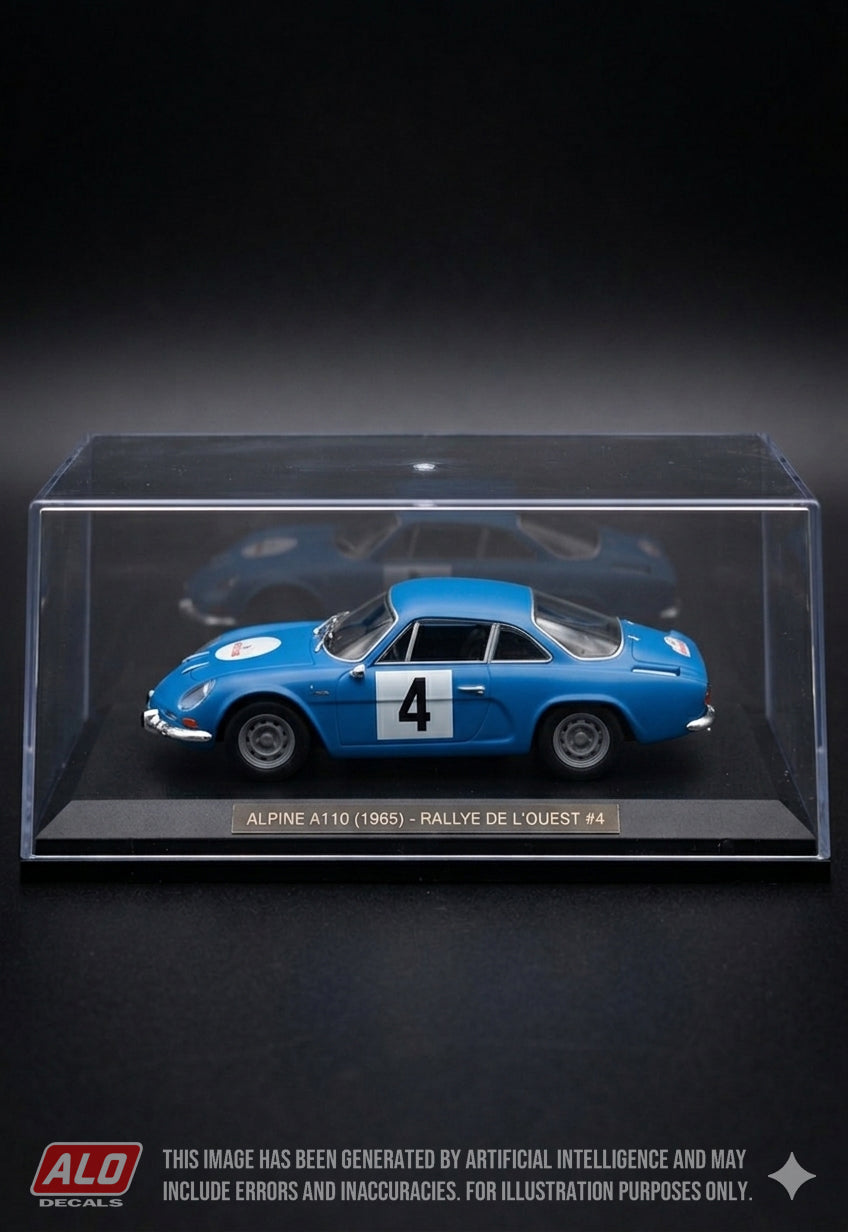 1965 LORRAINE RALLY #4 ALPINE A110 MAURO BIANCHI/JEAN-CLAUDE PERRAMOND 1:43 DECALS