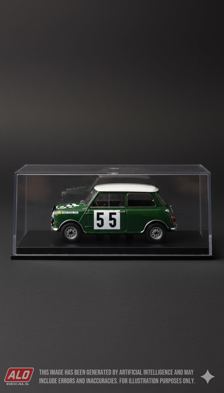 1965 LORRAINE RALLY #55 BMC MINI JEAN-LOUIS MARNAT/MICHEL RIGO 1:43 DECALS