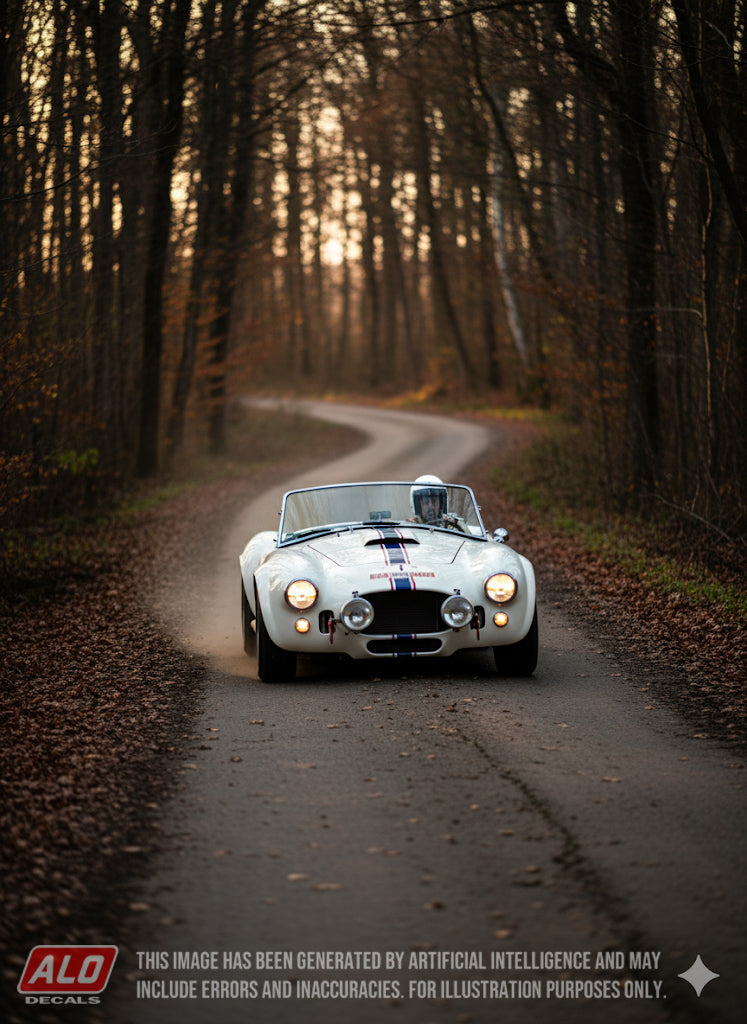 1965 LORRAINE RALLY #7 AC SHELBY COBRA JO SCHLESSER/JACQUES GREDER 1:43, 1:24 DECALS