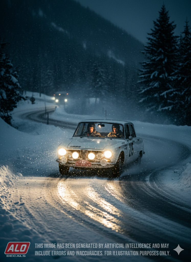 1965 MONTE CARLO RALLY #215 ALFA-ROMEO GIULIA GERARDO DE ANDRES/ENRIQUE RUIZ-GIMENEZ/M. SOLER 1:43 DECALS