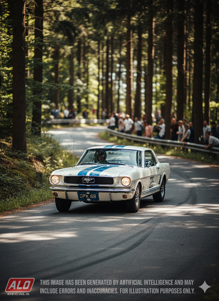 1965 NAMUR HILLCLIMB #225 FORD MUSTANG JACKY ICKX 1:43 DECALS